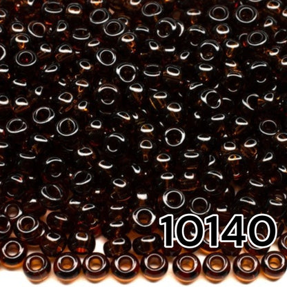 10/0 10140 Preciosa Seed Beads. Brown Transparent natural. - VadymShop