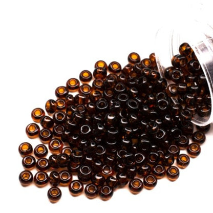 10/0 10140 Preciosa Seed Beads. Brown Transparent natural. - VadymShop