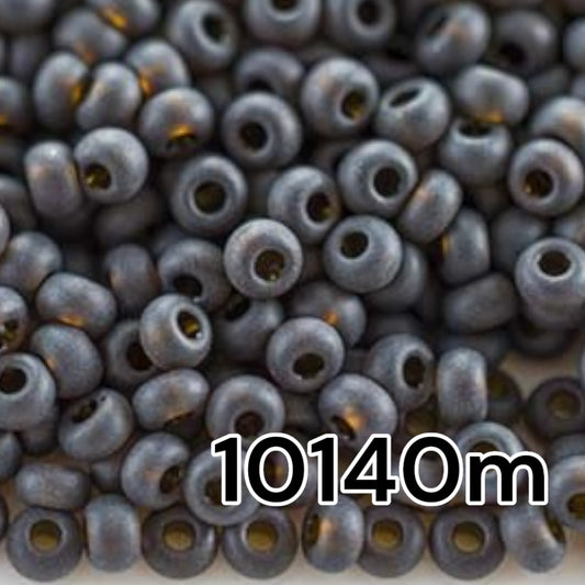 6/0 10140 matte Preciosa Seed Beads Brown. Transparent Natural.