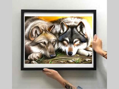 DIY Bead embroidery kit  "Wolves loyalty". - VadymShop