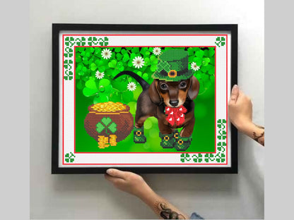 Bead embroidery kit  "Dog on wealth" - VadymShop