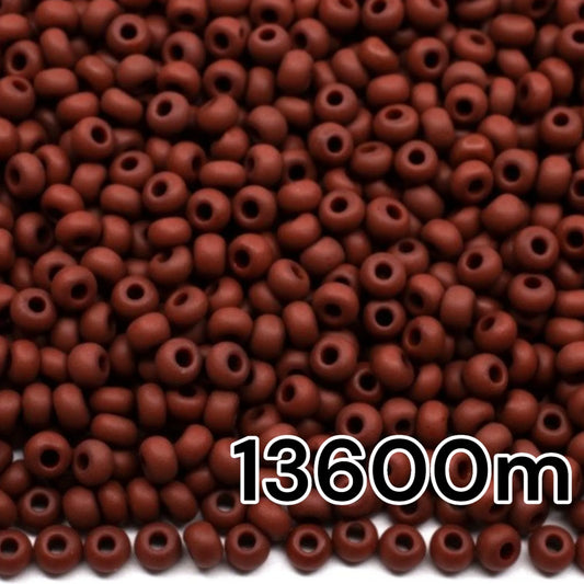 10/0 13600matte Preciosa Seed Beads. Opaque brown. - VadymShop