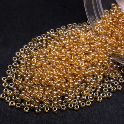10/0 16020 Preciosa Perles de Rocaille en verre tchèque 2.3mm. Topaze transparente Sfinx.