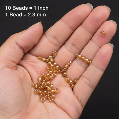 10/0 16020 Preciosa Perles de Rocaille en verre tchèque 2.3mm. Topaze transparente Sfinx.