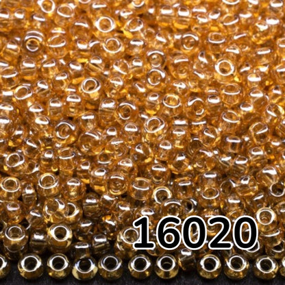 10/0 16020 Preciosa Perles de Rocaille en verre tchèque 2.3mm. Topaze transparente Sfinx.