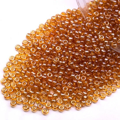 10/0 16050 Preciosa tjekkiske glasperler Perler Rocailles 2.3mm. Topas transparent Sfinx.