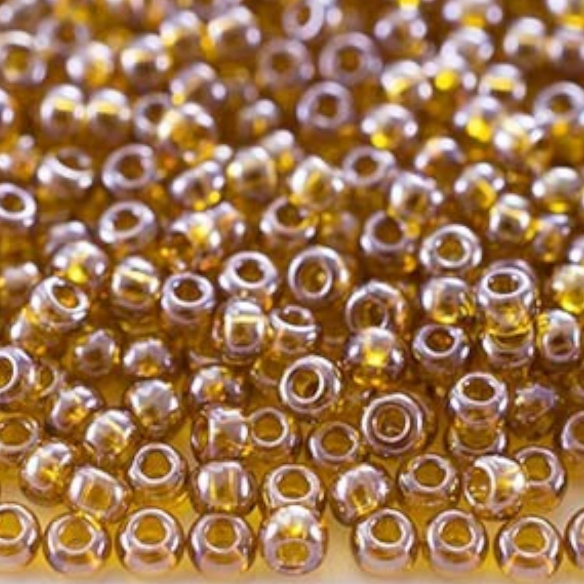 10/0 16070 Preciosa Perles de Rocaille en verre tchèque 2.3mm. Topaze transparente Sfinx.
