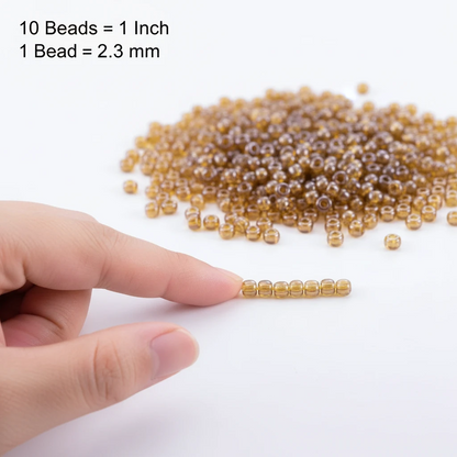 10/0 16070 Preciosa Perles de Rocaille en verre tchèque 2.3mm. Topaze transparente Sfinx.