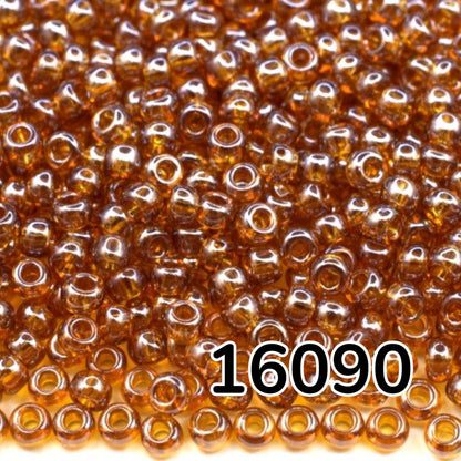 10/0 16090 Preciosa tschechische Glasperlen Rocailles 2.3mm. Topas transparent Sfinx.
