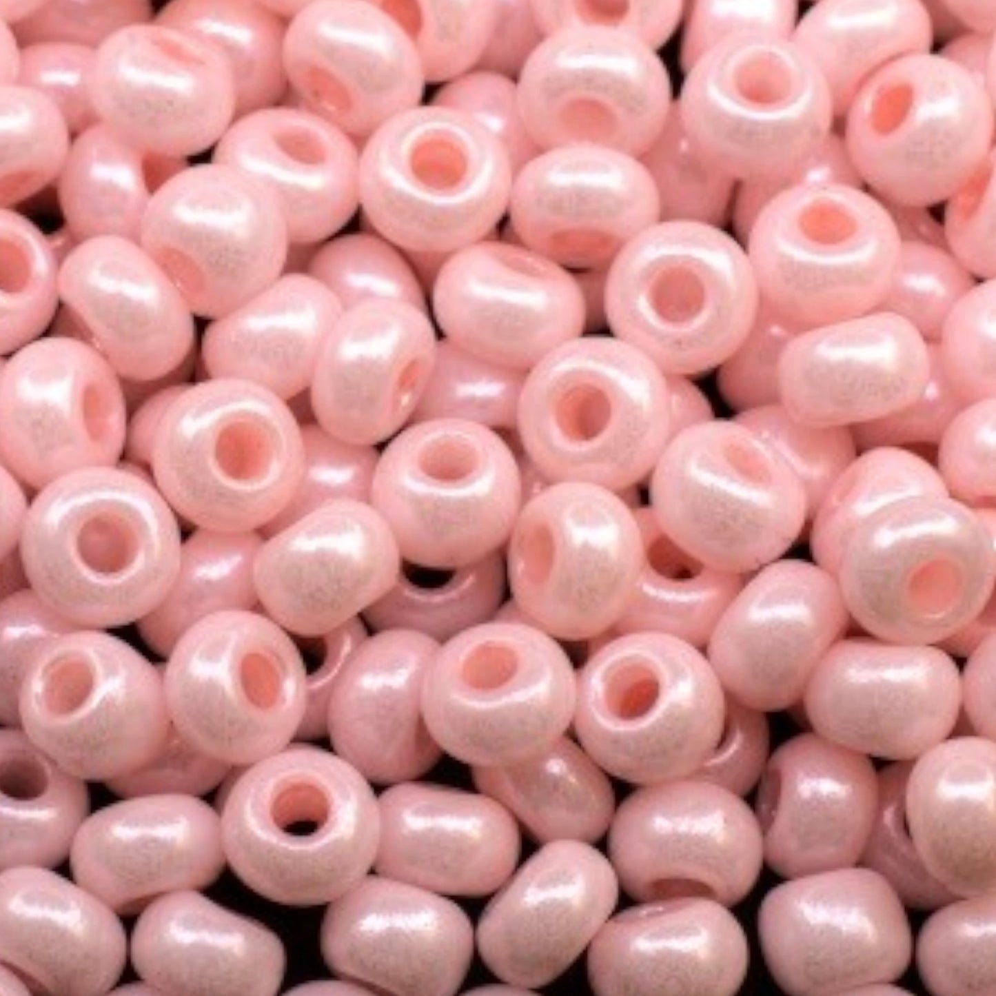 16298 Czech seed beads PRECIOSA round 10/0 pink. Chalk - Terra Pearl.