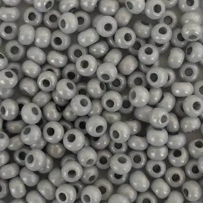 10/0 16442 Preciosa Czech Glass Perline Rocaille 2.3mm. Grigio Gesso.