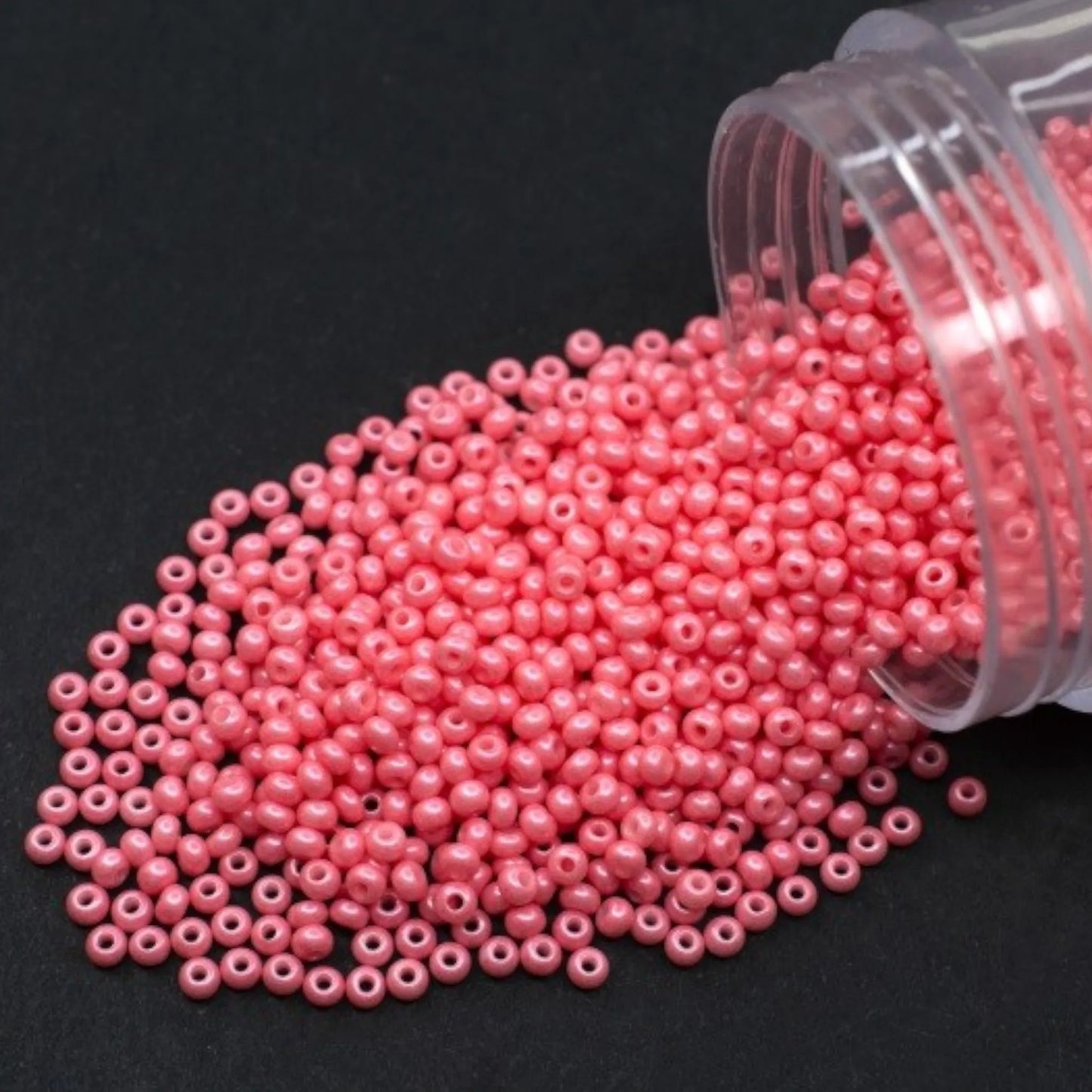 16998 Czech seed beads PRECIOSA round 10/0 pink. Chalk - Terra Pearl.