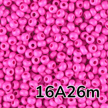 10/0 16A26 matte Preciosa Czech Glass Seed Beads Rocailles 2.3mm. Chalk Pink.