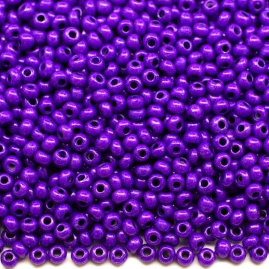 10/0 16A28 Preciosa Perline di Vetro Ceco Rocaille 2.3mm. Viola Gesso.