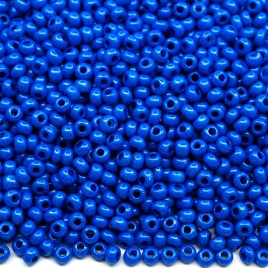10/0 16A38 Preciosa Tsjekkiske glass små perler Rocailleperler 2.3mm. Krittblå.
