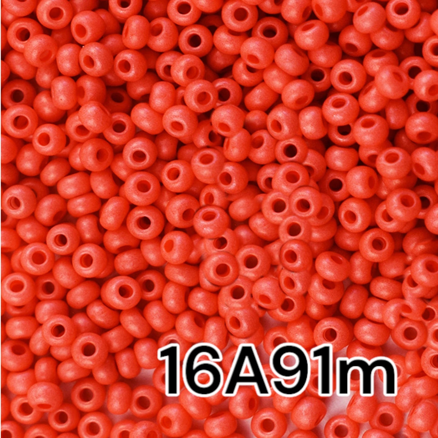 10/0 16A91 matte Preciosa Seed Beads. Chalk Orange. - VadymShop