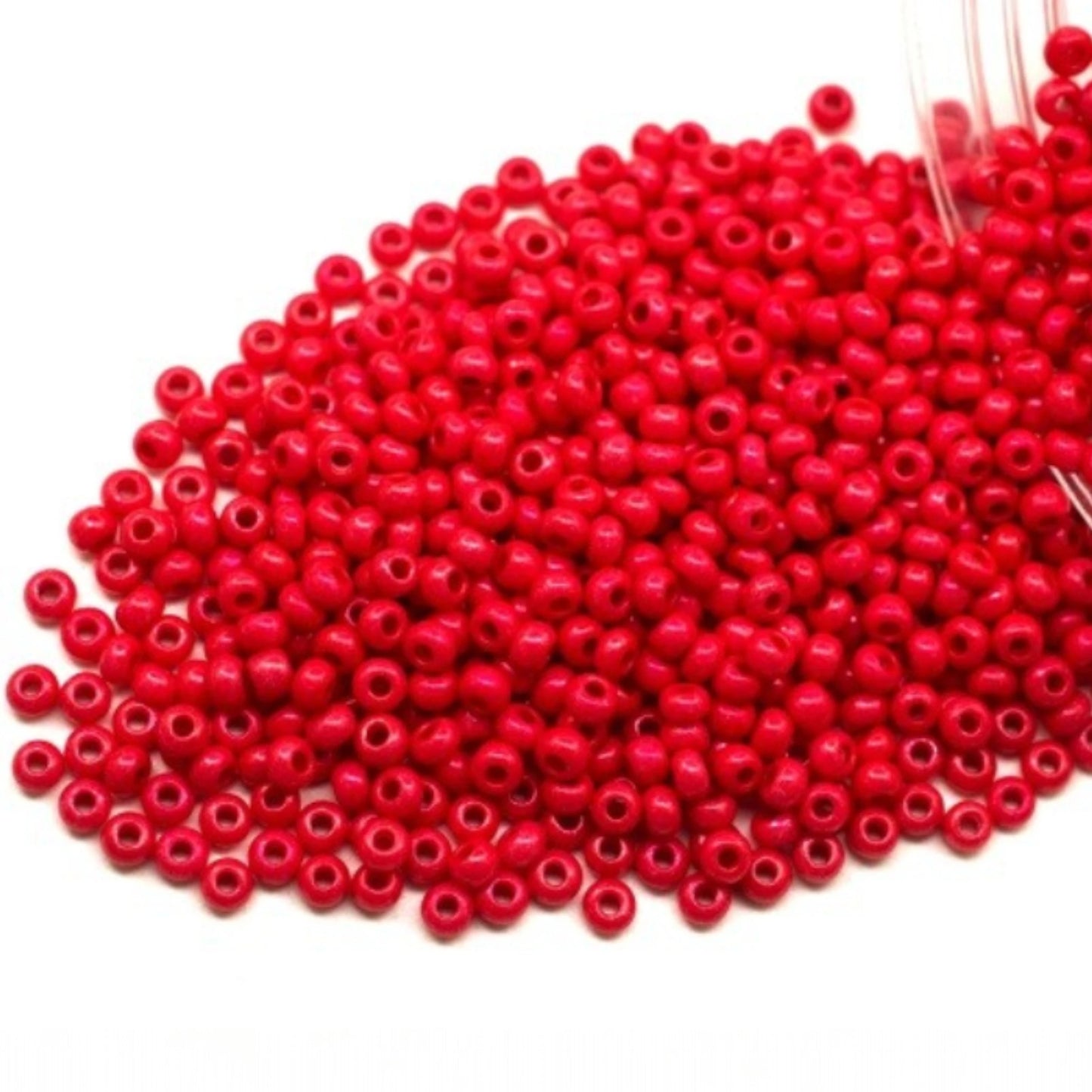 10/0 16A98 Preciosa czeskie szklane koraliki Rocailles 2,3 mm. Kredowoczerwony.