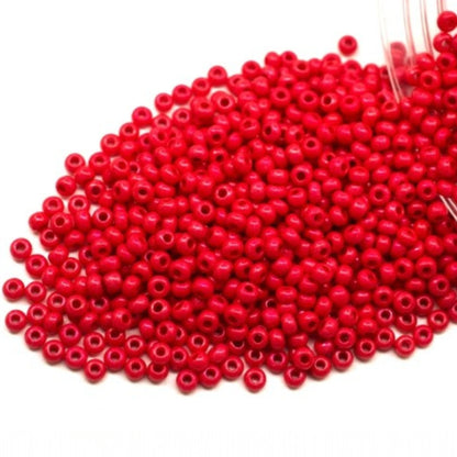 10/0 16A98 Preciosa czeskie szklane koraliki Rocailles 2,3 mm. Kredowoczerwony.