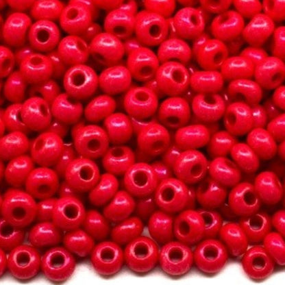 10/0 16A98 Preciosa czeskie szklane koraliki Rocailles 2,3 mm. Kredowoczerwony.