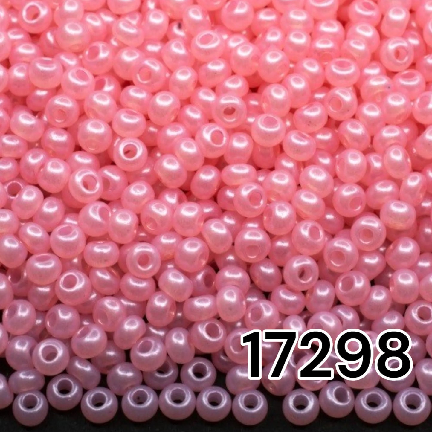 17298 Czech seed beads PRECIOSA round 10/0 pink. Alabaster - Terra Pearl.