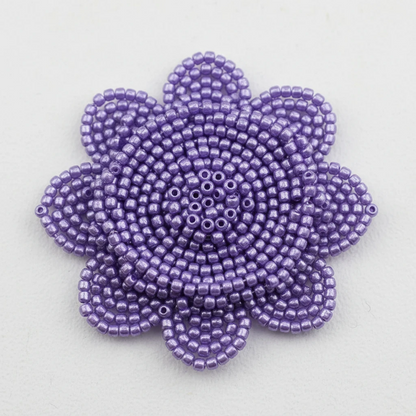 10/0 17528 Preciosa Perles de Rocaille en verre tchèque 2.3mm. Violet métallisé teinté Alabaster, Sfinx.