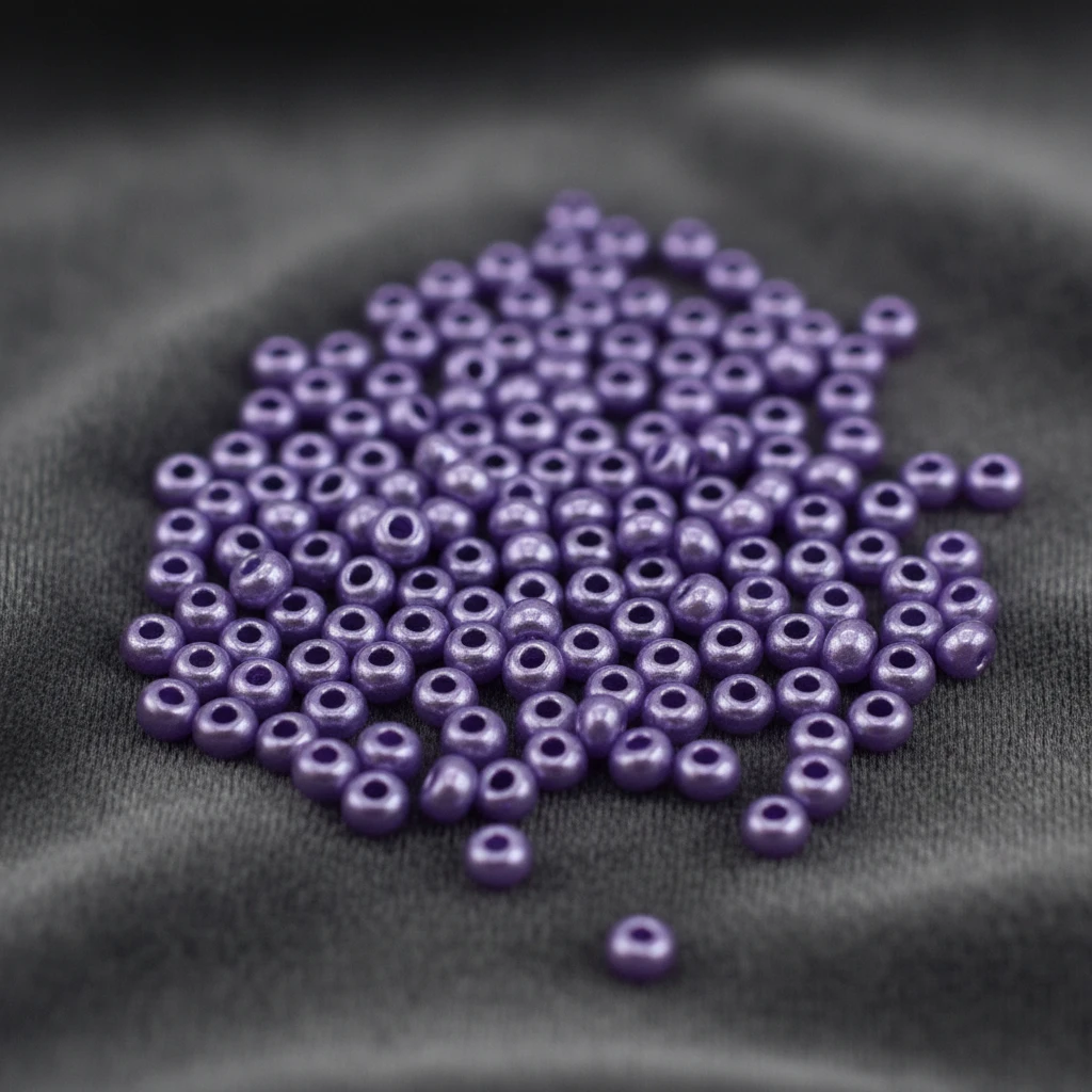 10/0 17528 Preciosa Perles de Rocaille en verre tchèque 2.3mm. Violet métallisé teinté Alabaster, Sfinx.