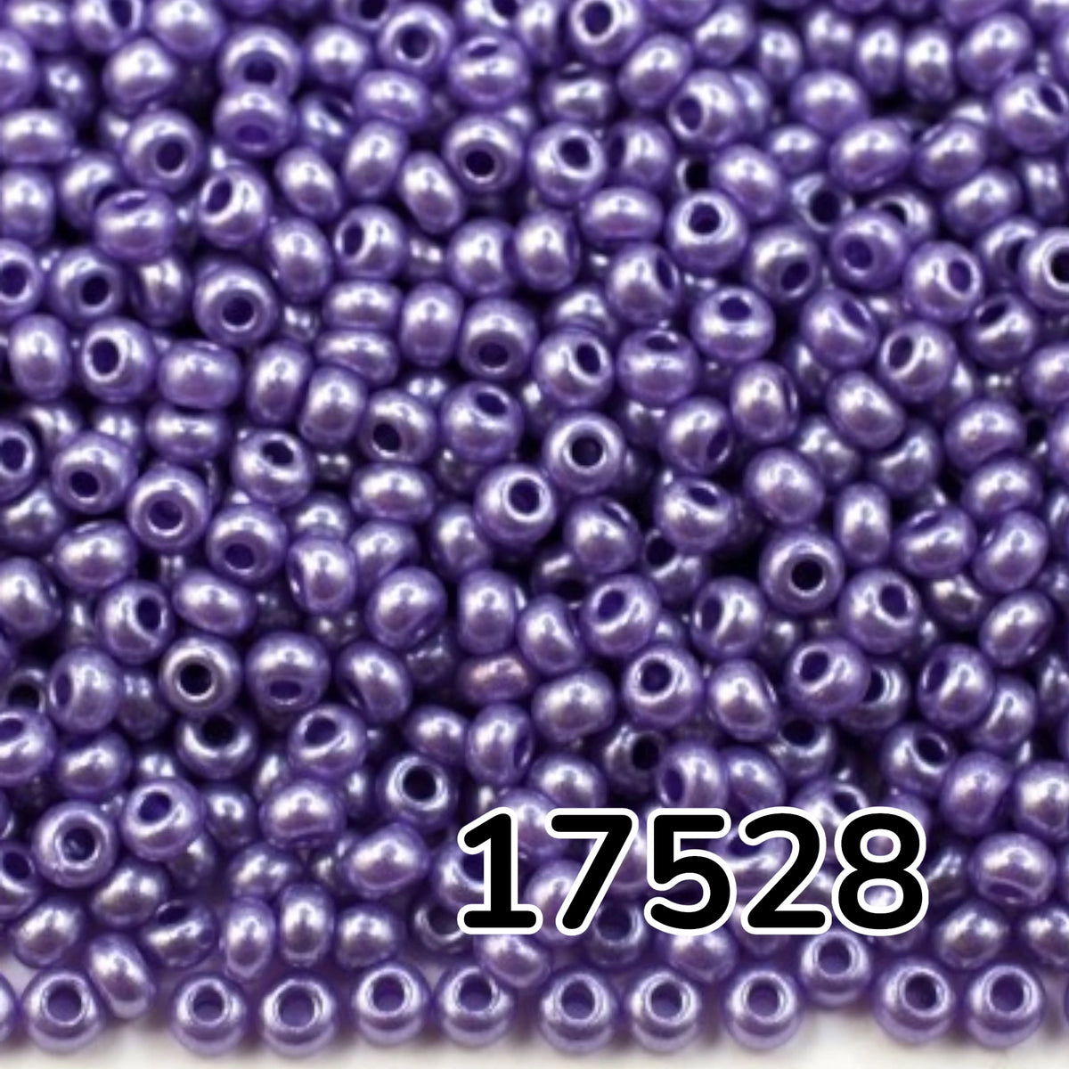 10/0 17528 Preciosa Perles de Rocaille en verre tchèque 2.3mm. Violet métallisé teinté Alabaster, Sfinx.