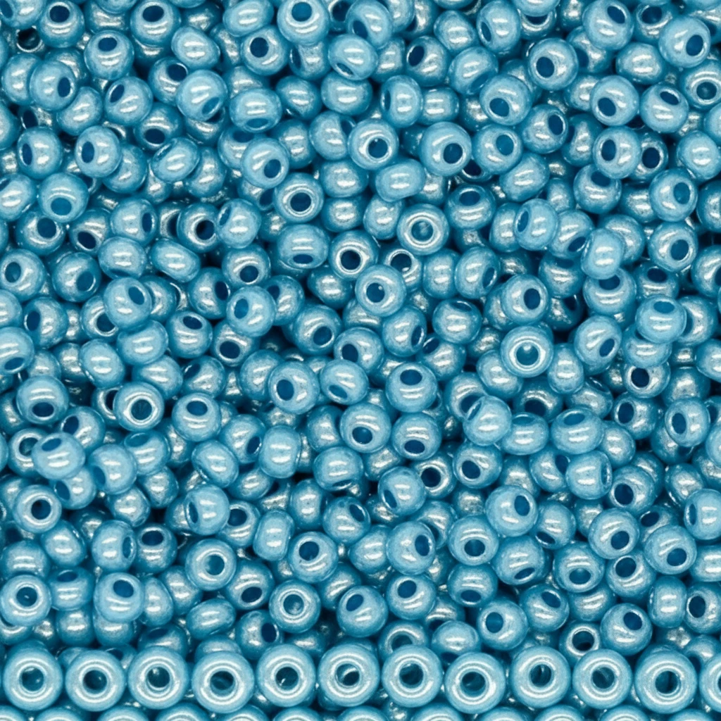 10/0 17565 Preciosa čekiško stiklo Karoliukai Rokajaus 2.3mm. Mėlyna metalinė dažyto alabastro spalva, Sfinx.