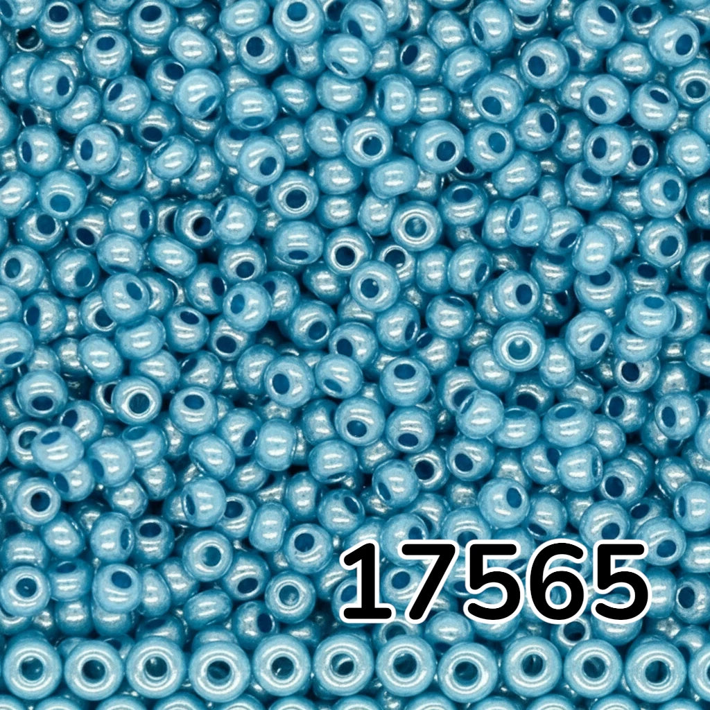 10/0 17565 Preciosa čekiško stiklo Karoliukai Rokajaus 2.3mm. Mėlyna metalinė dažyto alabastro spalva, Sfinx.