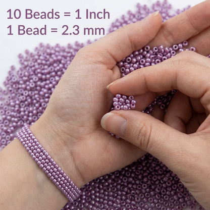 10/0 17596 Preciosa Perles de Rocaille en verre tchèque 2.3mm. Violet métallisé teinté, Sfinx.