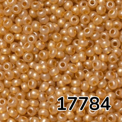 Perles de Rocaille en verre tchèque Preciosa 10/0 17784, 2,3 mm. Orange métallique albâtre - teinté terre.