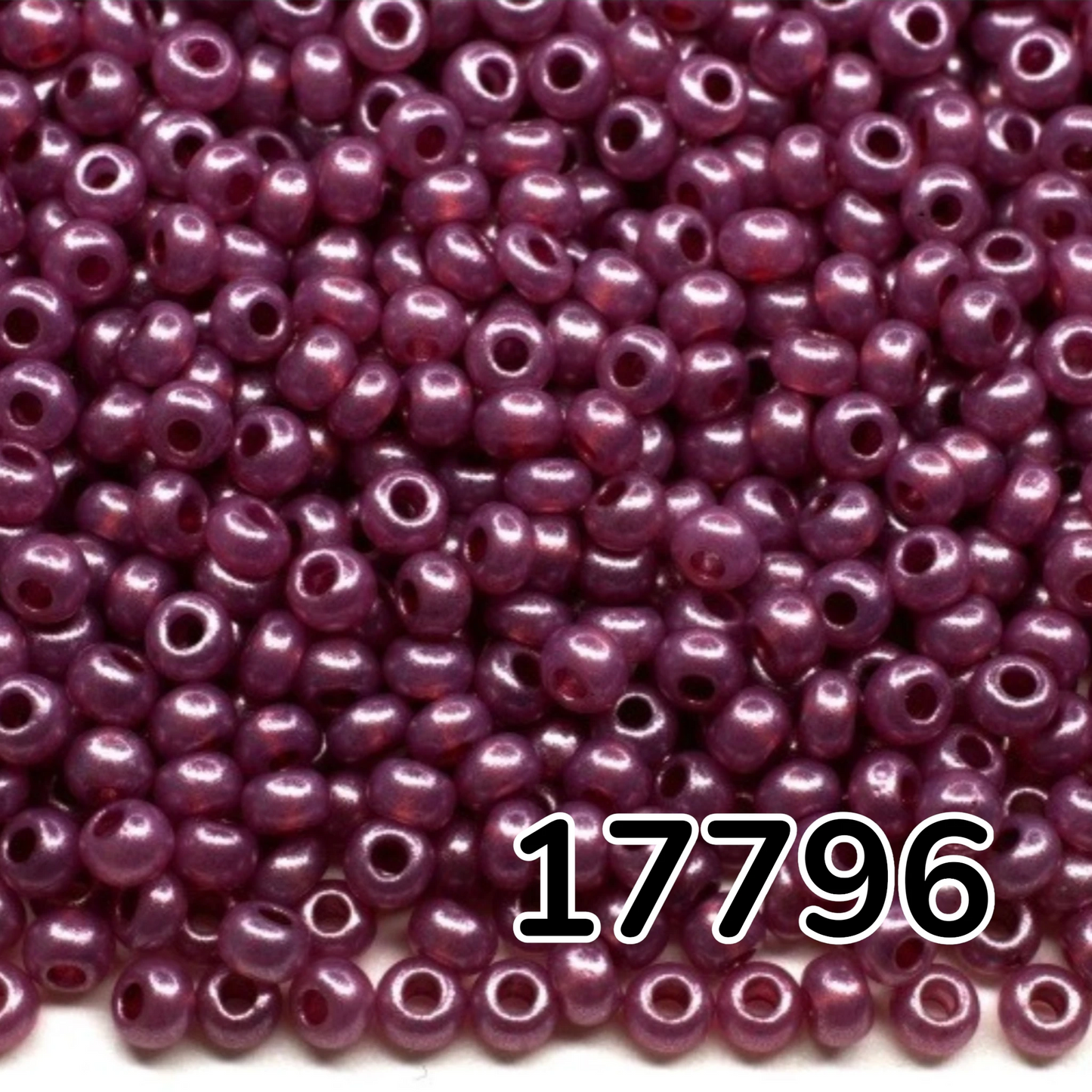 10/0 17796 Perles en verre tchèque Preciosa de Rocaille 2,3 mm. Albâtre métallique violet - Teint Terre.