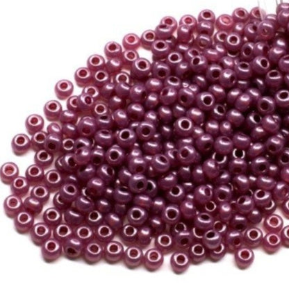 10/0 17796 Perles en verre tchèque Preciosa de Rocaille 2,3 mm. Albâtre métallique violet - Teint Terre.