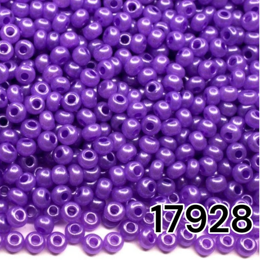 17928 Czech seed beads PRECIOSA round 10/0 lilac. Alabaster - Terra Pearl.