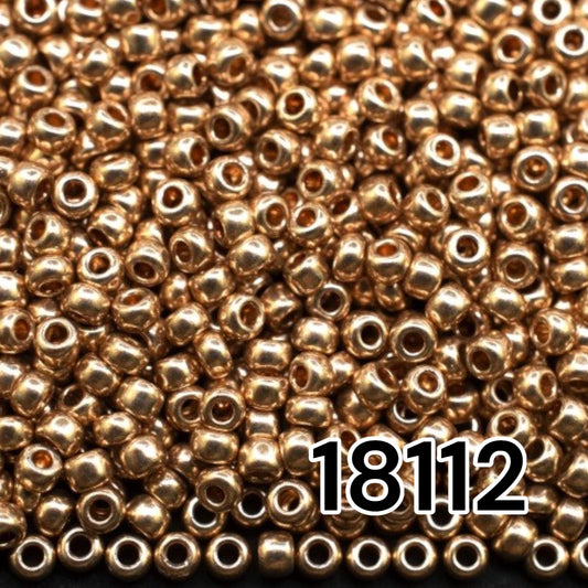 18112 Rocailles tchèques PRECIOSA ronde 10/0 Bronze métallisé. Métallique - Solgel.