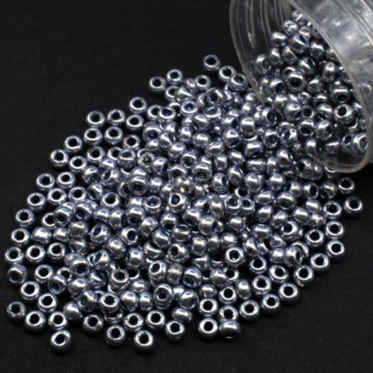 10/0 18131 Preciosa Czeskie szklane Koraliki Rocailles 2.3mm. Niebieskie metaliczne – Solgel.