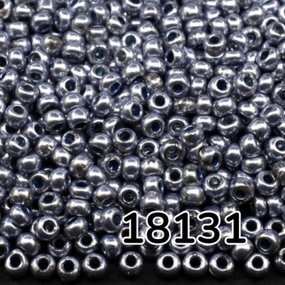 10/0 18131 Preciosa Czeskie szklane Koraliki Rocailles 2.3mm. Niebieskie metaliczne – Solgel.