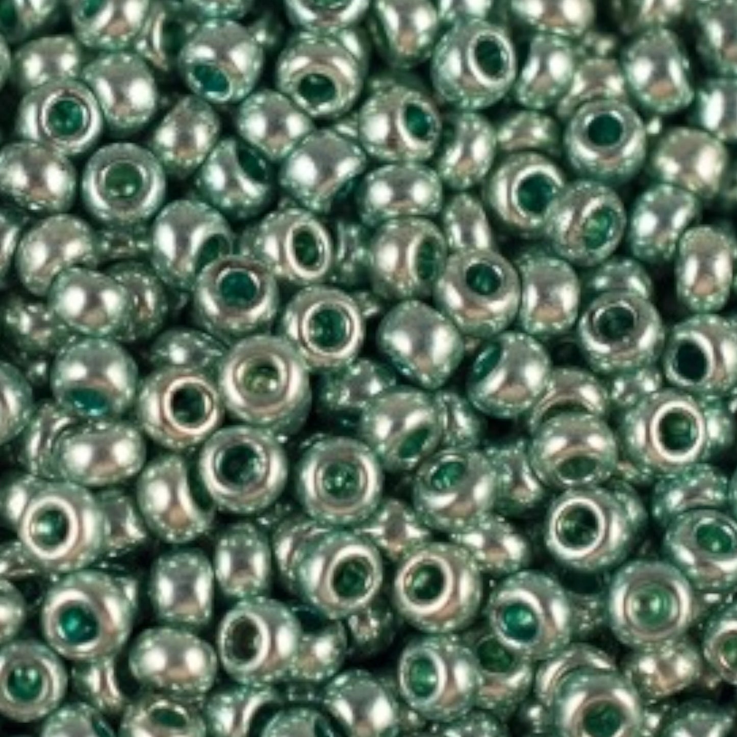 18165 Czech seed beads PRECIOSA round 10/0 Turquoise metallic. Metallic - Solgel.