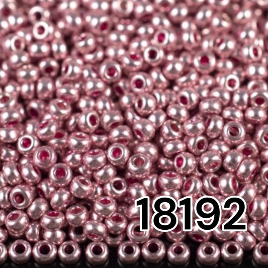 18192 Tschechische Rocailles PRECIOSA rund 10/0 Flieder metallic. Metallisch - Solgel.