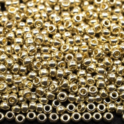 6/0 18303 Preciosa tjekkiske glas Perler Rocailles 4.1mm. Sølv - Metallic.