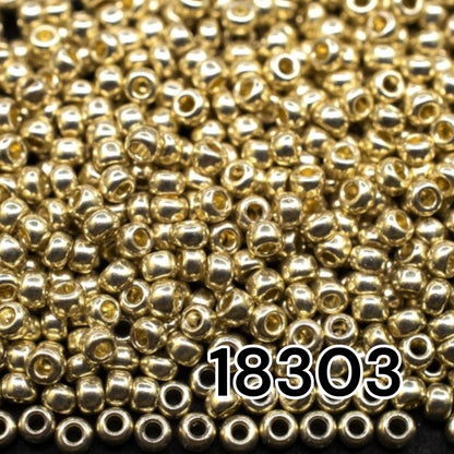 6/0 18303 Preciosa tjekkiske glas Perler Rocailles 4.1mm. Sølv - Metallic.