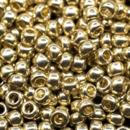 6/0 18303 Preciosa tjekkiske glas Perler Rocailles 4.1mm. Sølv - Metallic.