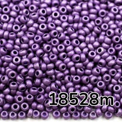 10/0 18528 matte Preciosa tjekkiske glasperler Rocailles 2,3 mm. Violet metallisk - Terra farvet.