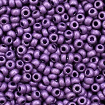 10/0 18528 matte Preciosa tjekkiske glasperler Rocailles 2,3 mm. Violet metallisk - Terra farvet.