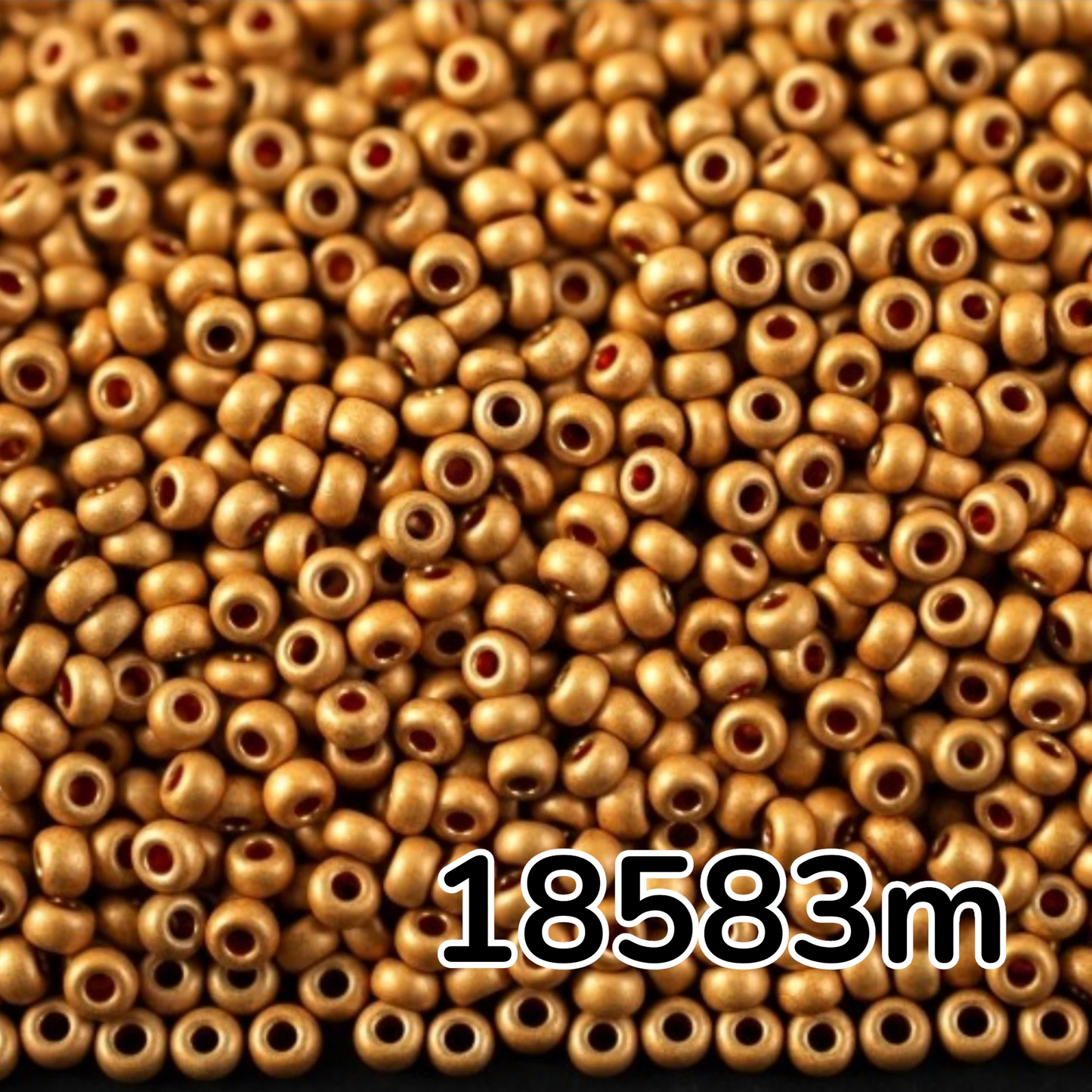 Perline di vetro ceco Preciosa 10/0 18583 opache Rocaille 2,3 mm. Oro metallico - Terra tinto.