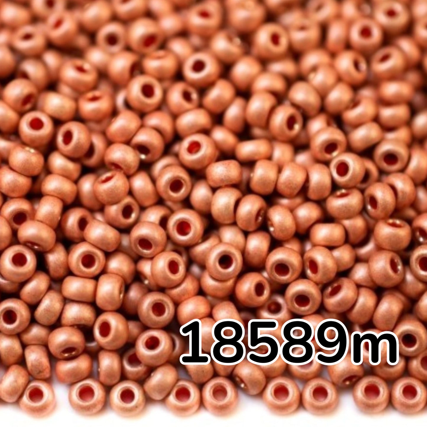 10/0 18589 matte Preciosa tjekkiske glasperler Rocailles 2,3 mm. Pink guld metallic - Terra farvet.