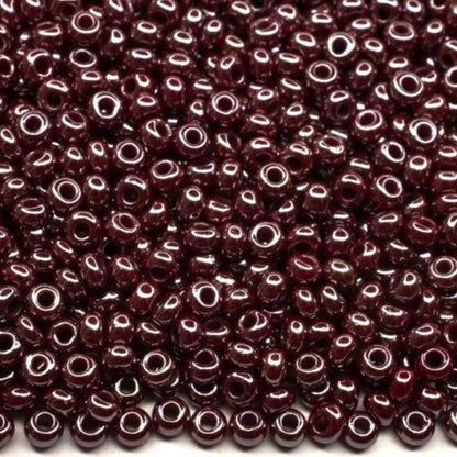 10/0 18600 Preciosa Seed Beads. Opaque Sfinx brown.