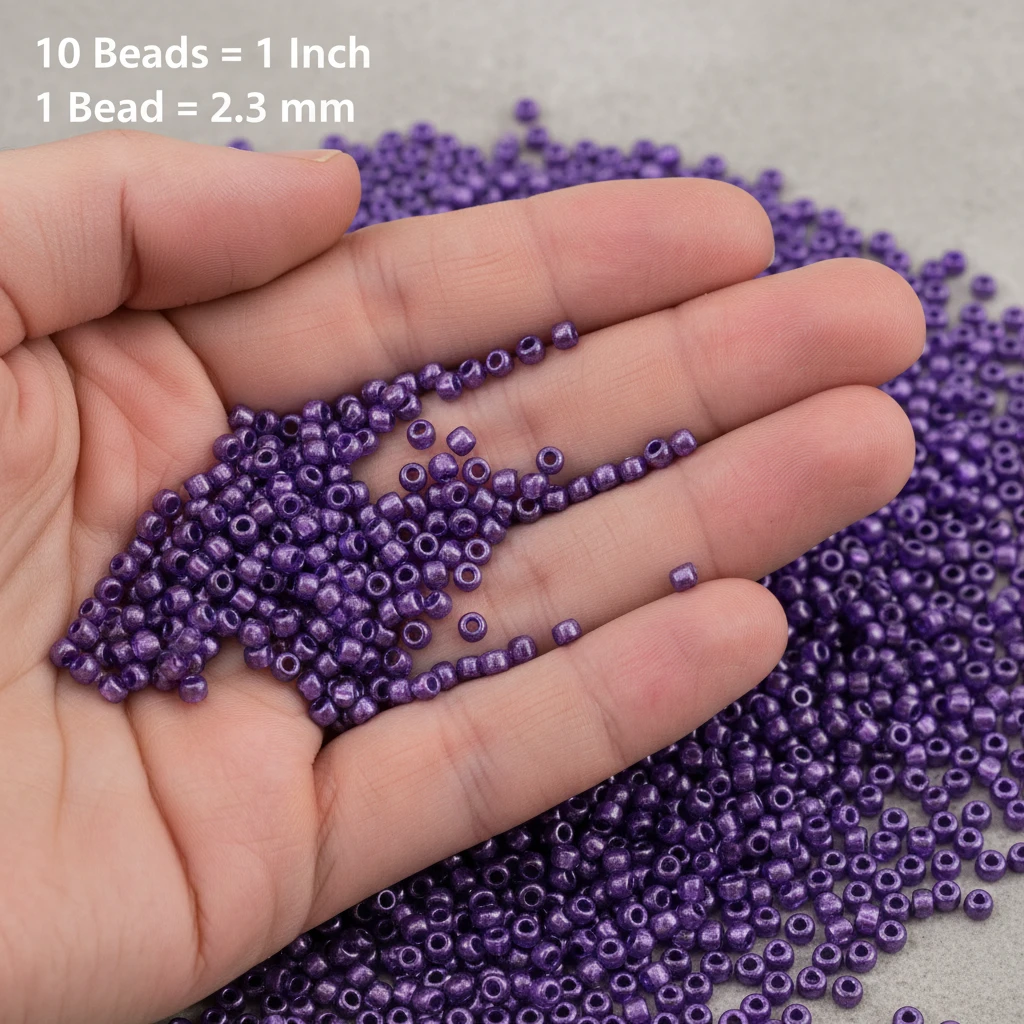 10/0 18928 Preciosa Perles de Rocaille en verre tchèque 2.3mm. Cristal teinté violet métallisé.