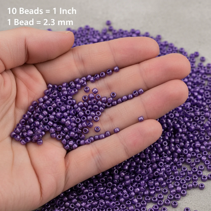 10/0 18928 Preciosa Perles de Rocaille en verre tchèque 2.3mm. Cristal teinté violet métallisé.