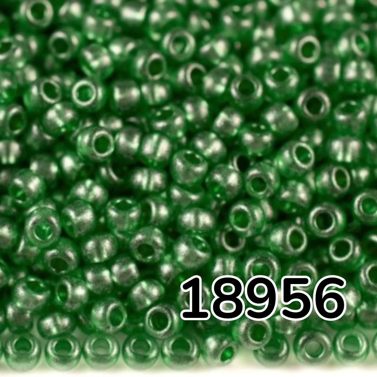 10/0 18956 Preciosa Missangas/Miçangas Pequenas (contas miúdas) de Vidro Checo Rocaille 2.3mm. Cristal Verde Metalizado Tingido.